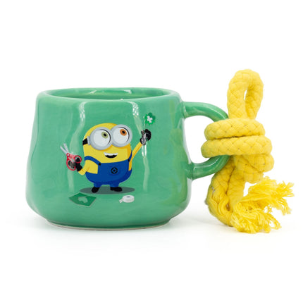 Aromātiskā svece "Minions" keramikas krūzē - augļu un ziedu aromāts