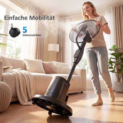 Miglošanas pjedestāla ventilators, 70 svārstības, 3 ātrumi, 3,5 l tvertne
