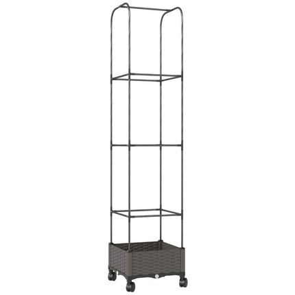 Mobila puķu kaste ar režģi, 185 cm, 24 l tilpums