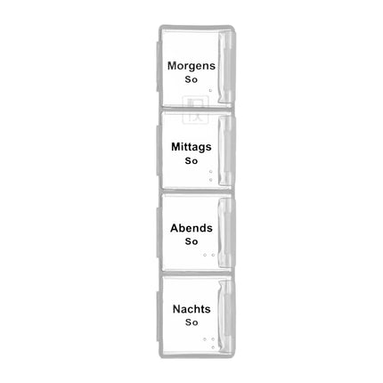 Mobilā kaste planšetdatoriem 7 dienām 4 nodalījumi