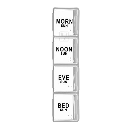 Mobilā kaste planšetdatoriem 7 dienām 4 nodalījumi