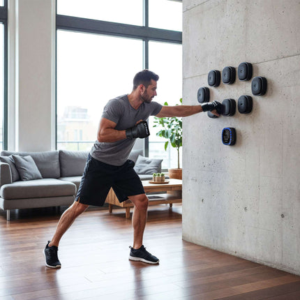Modulāra boksa siena ar Bluetooth un MMA cimdiem
