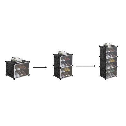 Modular shoe rack - 6 levels