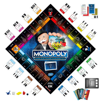 Monopola galda spēle Super elektroniskā banku darbība (lietuviešu valodā)