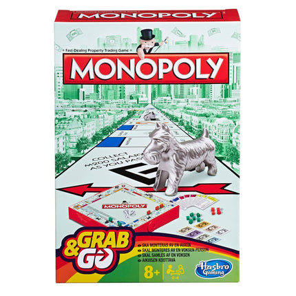 Monopoly ceļojumu spēle Grab&Go (somu un zviedru valodā)