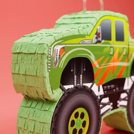 Monster Truck Pinjatas komplekts - iekļauts nūja un aizsietā galviņa