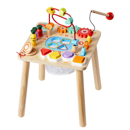 Montessori Activity Table, 8-in-1 Wooden, 6-36 Months