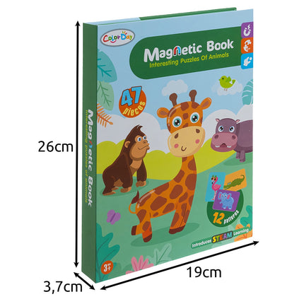 Montessori magnētiskā puzle - Āfrikas dzīvnieki, 47 gabali