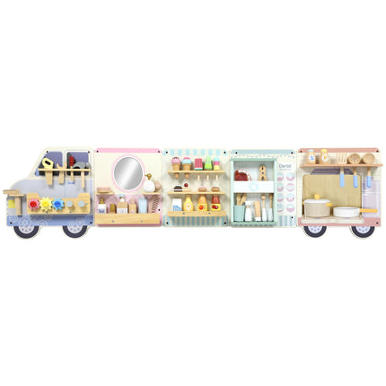 Montessori Truck sienas aktivitāšu dēlis, 163,8 cm, vecums 3+