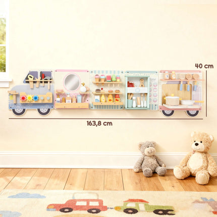 Montessori Truck sienas aktivitāšu dēlis, 163,8 cm, vecums 3+