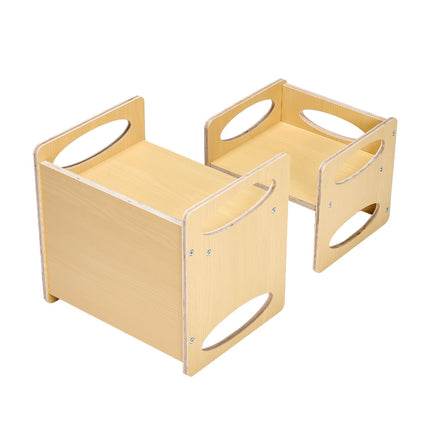 Montessori Weaning Table and Chair Set, Adjustable Wood