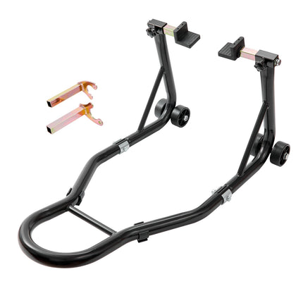 Motorcycle Rear Wheel Stand, U And L Fork, 850 lb Capacity