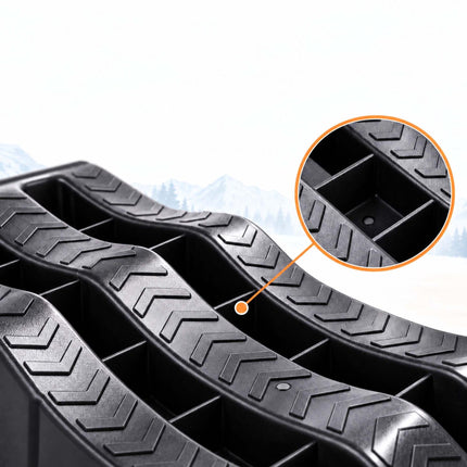 Motorhome Levelling Ramps 2-Pack with 3 Step Heights, Up to 10 cm, Black