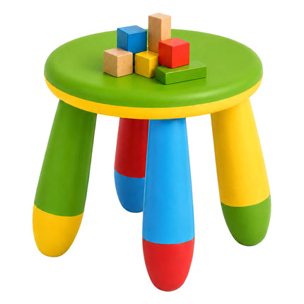 Daudzkrāsains bērnu plastmasas krēsls, sēdekļa augstums 26 cm