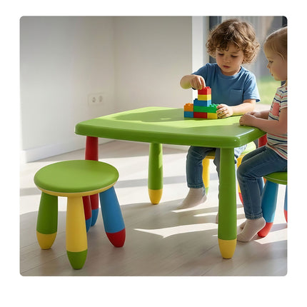 Daudzkrāsains bērnu plastmasas krēsls, sēdekļa augstums 26 cm