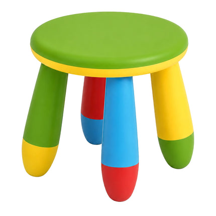 Daudzkrāsains bērnu plastmasas krēsls, sēdekļa augstums 26 cm