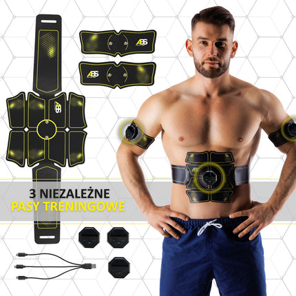 Muskuļu stimulators, vēdera preses trenažieris, EMS ierīce