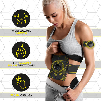 Muskuļu stimulators, vēdera preses trenažieris, EMS ierīce