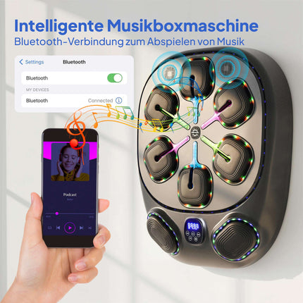 Mūzikas boksa mašīna ar LED gaismām un Bluetooth