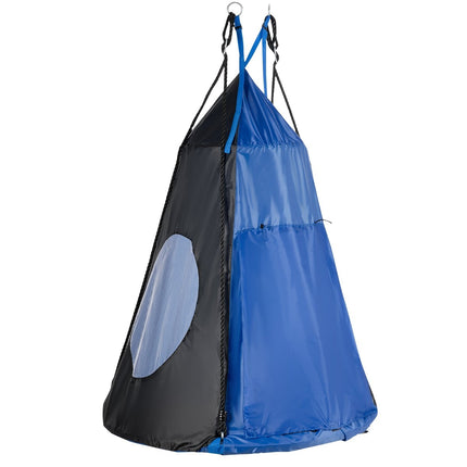 Ligzdas šūpoles bērnu šūpoles, maksimālā slodze 150 kg, diametrs 100 cm, zilas