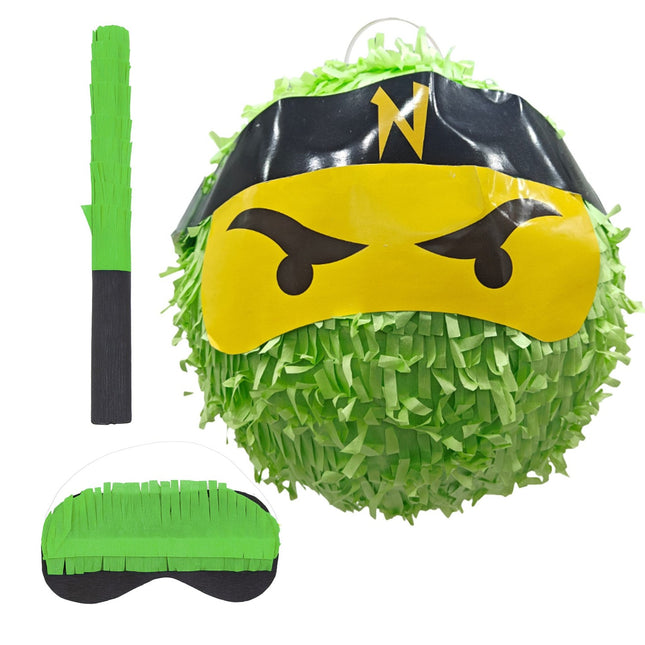 Nindzju pinjatu komplekts ar sikspārni un masku bērnu ballītēm