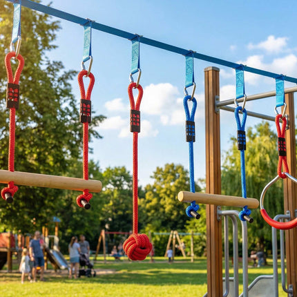 Ninja Slackline Kinder-Kletterseil komplekts, 3-in-1 Schaukel, 100 kg Belastbarkeit