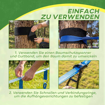 Ninja Slackline Kinder-Kletterseil komplekts, 3-in-1 Schaukel, 100 kg Belastbarkeit