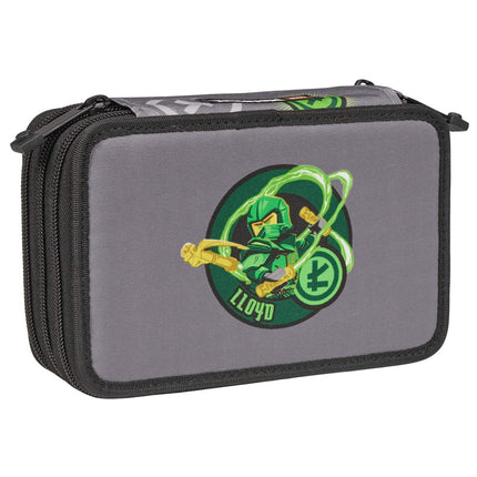 Ninjago trīsslāņu zīmuļu maciņš ar elementārā meistara saturu