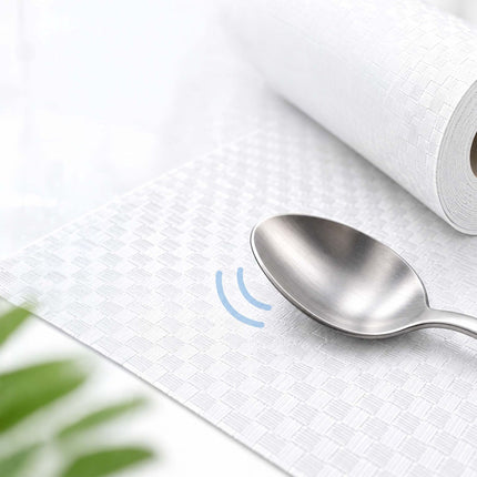 Non-Slip Cut-to-Size Drawer Liner 6 m for Kitchen and Fridge, EVA, White