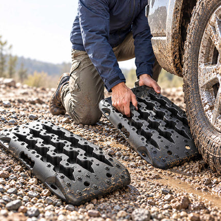 Off-Road Recovery Boards, 2-Piece Set, 57 cm, Up to 7 t Load, Black