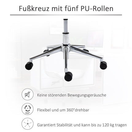 Biroja krēsls, Grozāms krēsls, Regulējams Augstums, 360° Rotējams, Samta Audums, Zils, 52,5X60X82-91Cm