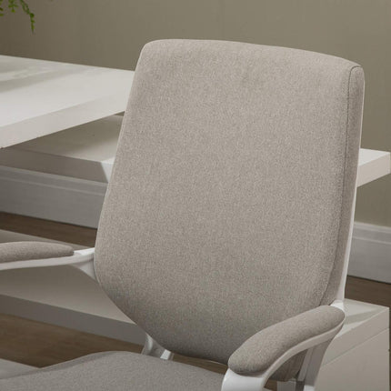 Biroja krēsls ar šūpošanās funkciju, atzveltni, regulējamu augstumu, biezi polsterētu, ergonomisku, 360° grozāmu riteņu komplektu, 62x69x92-100 cm