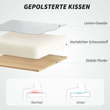 Biroja krēsls Ergonomisks rakstāmgalda krēsls ar jostasvietas atbalstu, augsta atzveltne, kāju balsts, augstumā regulējams grozāms krēsls ar lina izskatu, polsterēts datorkrēsls, krēmbalts