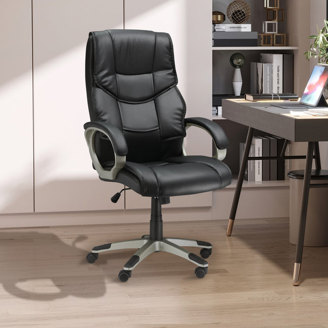 Biroja krēsls, vadītāja krēsls, ergonomisks biroja krēsls ar šūpošanās funkciju, sporta sēdekļa dizains, augsta atzveltne, 70x58x114-124 cm