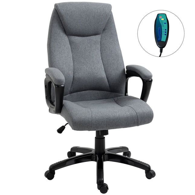 Biroja krēsls, spēļu krēsls, vadītāja krēsls, regulējams augstums ar masāžas funkciju, ergonomisks, pelēks