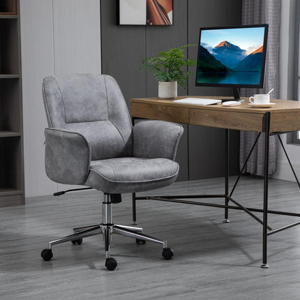 Biroja krēsls, moderns rakstāmgalda krēsls ar šūpošanās funkciju, regulējams augstums, ergonomisks, 360° grozāmi riteņi