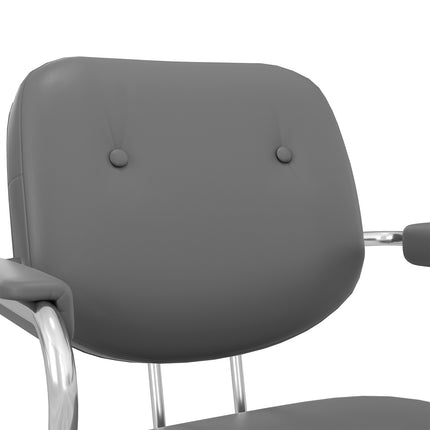Biroja krēsls ar šūpošanās funkciju, mākslīgās ādas izskats, regulējams augstums 82-92 cm, riteņi, līdz 120 kg, grozāms krēsls