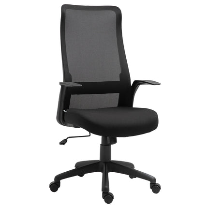 Biroja krēsls, grozāms krēsls, rakstāmgalda krēsls, regulējams augstums, ergonomisks, 360° grozāmi riteņi, biroja putas, neilons, melns