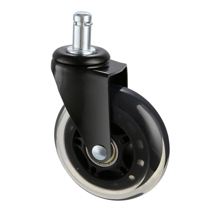 Office Chair Wheels Set of 5, 3-Inch, Hardwood and Carpet