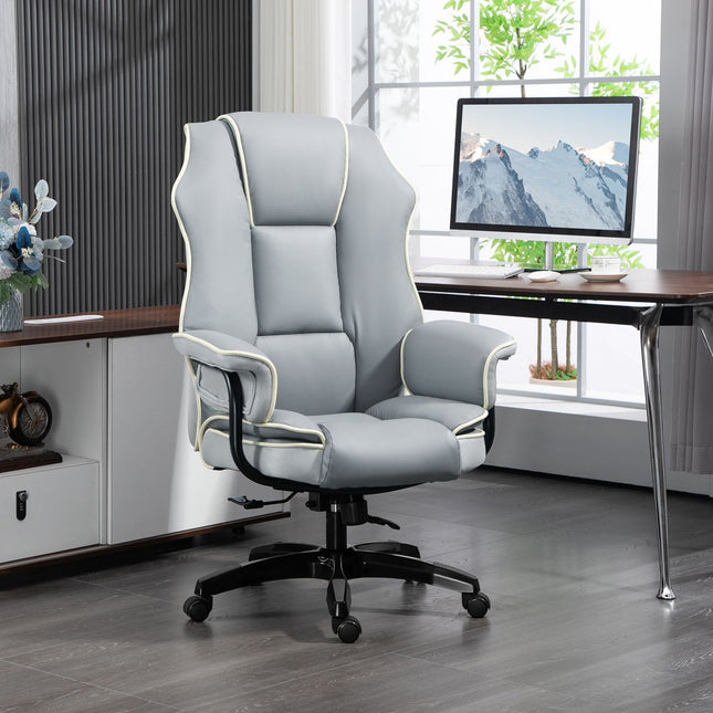 Ergonomic desk chair, foldable & height adjustable, grey