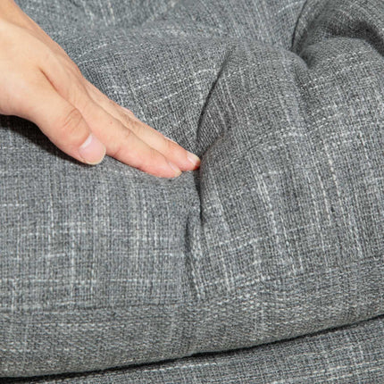 Biroja krēsls, ergonomisks rakstāmgalda krēsls, mīksts un polsterēts sēdeklis, augstumā regulējams grozāmais krēsls ar lina izskatu, mājas birojam, pelēks