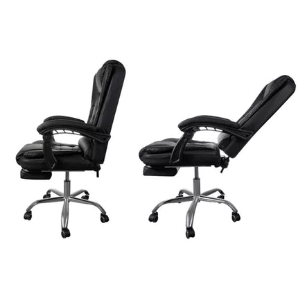 Biroja krēsls ar kāju balstu - melns Malatec 23286