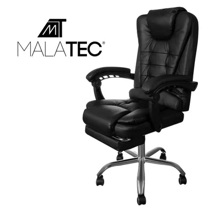 Biroja krēsls ar kāju balstu - melns Malatec 23286