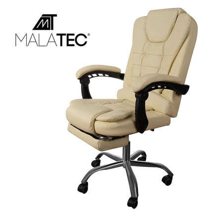 Biroja krēsls ar kāju balstu - balts Malatec 23287