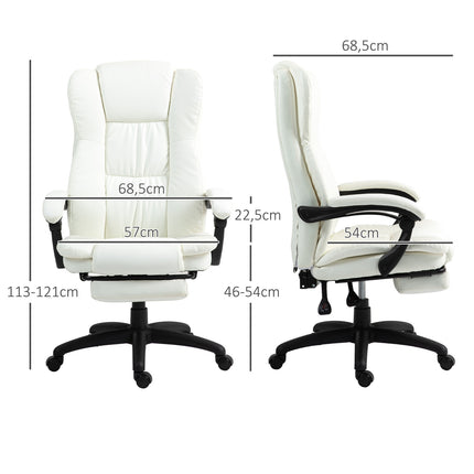 Biroja krēsls ar masāžas funkciju, vadītāja krēsls ar kāju balstu, ergonomisks rakstāmgalda krēsls, krēmkrāsas
