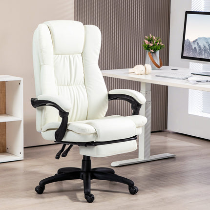 Biroja krēsls ar masāžas funkciju, vadītāja krēsls ar kāju balstu, ergonomisks rakstāmgalda krēsls, krēmkrāsas