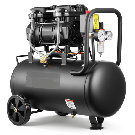 Oil-Free Air Compressor 30L, 1.5 kW, 8 Bar, Wheeled
