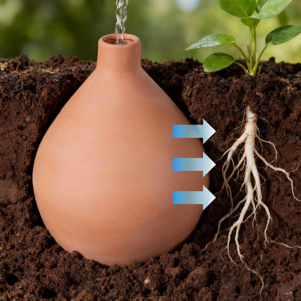 Olla apūdeņošanas pods, 3 l, porains māls, ūdeni taupošs