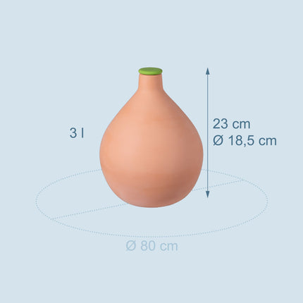 Olla apūdeņošanas pods, 3 l, porains māls, ūdeni taupošs