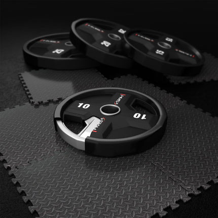 Olimpiskais poliuretāna svara disks, 10 kg